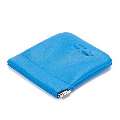 Puイミテーションレザーレディースバッグ  正方形  ディープスカイブルー  8x8cm&nbsp;ABAG-P005-A12