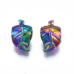 Rack Plating Rainbow Color Alloy European Beads&nbsp;PALLOY-S180-351