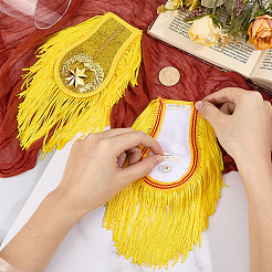 1 Pair Non-woven Fabrics Tassels Epaulette&nbsp;AJEW-CY0002-74A-02