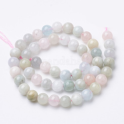 Natural Morganite Beads Strands&nbsp;G-S150-53-6mm