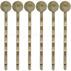 80Pcs Alloy Hair Bobby Pin Cabochon Settings&nbsp;FIND-SC0021-62