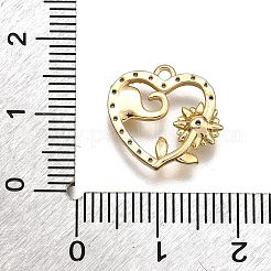 Brass Micro Pave Clear Cubic Zirconia Pendants&nbsp;LS-KK-G530-01C-G