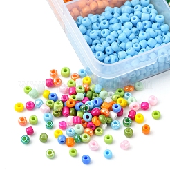 180g 15色ベーキングペイントk9ガラスシードビーズ  ラウンド  ミックスカラー  3~3.5mm  穴：1~1.2mm  12 G /カラー&nbsp;SEED-FS0001-09