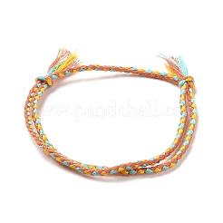 Polyester Braided Adjustable Cord Bracelet&nbsp;BJEW-A099-03