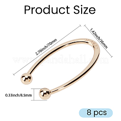 8Pcs U Shape Alloy Bikini Clips Buckles&nbsp;FIND-GF0009-42G