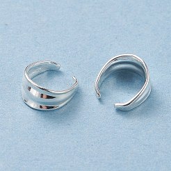 304ステンレススチールスナップオンベイル  銀  8x8x4.5mm  インナー：7x6mm&nbsp;STAS-O098-12S