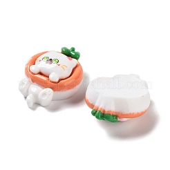Cartoon White Cat Resin Decoden Cabochons&nbsp;CRES-R203-01I