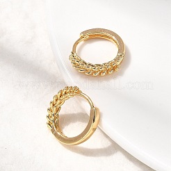 Ring Brass Hoop Earrings&nbsp;EJEW-B148-03G