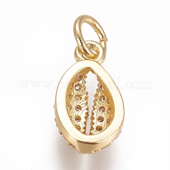 Brass Micro Pave Cubic Zirconia Charms&nbsp;ZIRC-E145-80