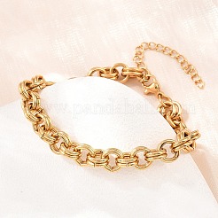 304 Stainless Steel Double Link Chain Bracelets for Women&nbsp;SA-H001-23G