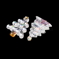 樹脂エナメルカボション  クリスマスツリー  ミックスカラー  25x17x5.5mm&nbsp;RESI-K033-04