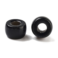 天然なオブシディアンのビーズ  バレル  8~8.4x5~6.6mm  穴：2~3.2mm&nbsp;G-C134-03K