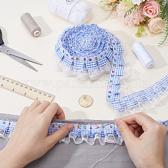 5ヤードポリエステルレースリボン  洋服アクセサリー用  スパンコール  藤紫色  1-3/8インチ（36mm）&nbsp;OCOR-GF0006-20A