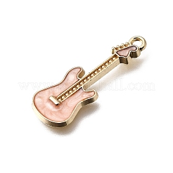 合金エナメルチャーム  ギターチャーム  ゴールドカラー  ミックスカラー  28.5x10.5x2.5mm  穴：1.6mm&nbsp;FIND-H066-05G