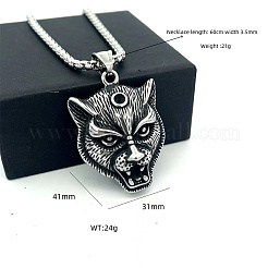 Vintage 304 Stainless Steel Lion Head Pendant Necklaces for Men Women&nbsp;LS-OG9311