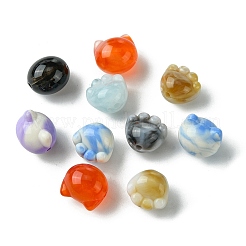 80Pcs 8 Colors Two Tone Transparent/Opaque Acrylic Beads&nbsp;TACR-FS0001-48