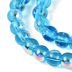 Electroplate Transparent Glass Beads Strands&nbsp;EGLA-Q132-4MM-A04
