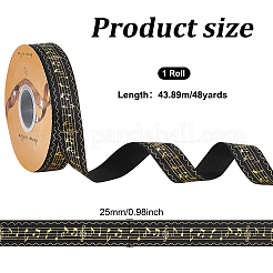 Single Face Hot Stamping Polyester Satin Ribbon&nbsp;SRIB-WH0001-02B