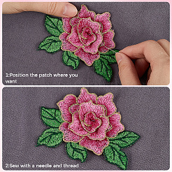 6Pcs 3 Styles Flower Pattern Computerized Embroidery Appliques&nbsp;PATC-CY0001-04B