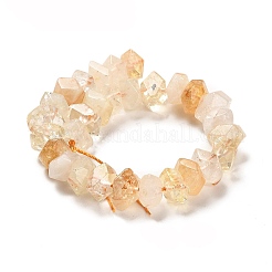 加熱された天然シトリンビーズ連売り  多面カット  ナゲット  10~11x8~10x7~8mm  穴：1mm  約22~23個/連  7.09~7.48''（18~19センチメートル）&nbsp;G-N327-05-22