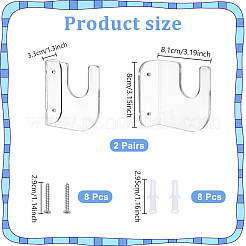Acrylic Skateboard Storage Rack&nbsp;AJEW-WH0816-515B