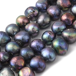 Dyed Natural Cultured Freshwater Pearl Beads Strands&nbsp;PEAR-A006-13C