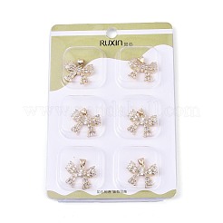 Brass Micro Pave Cubic Zirconia Pendants&nbsp;KK-T073-36G