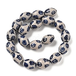 Handmade Blue and White Porcelain Beads&nbsp;PORC-I027-16B
