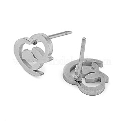 Non-Tarnish 304 Stainless Steel Stud Earrings&nbsp;EJEW-M242-02A-P