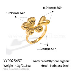 304 Stainless Steel Cuff Open Rings for Women&nbsp;LS-JX0804