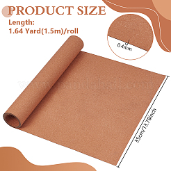 バッグや財布用の混合レザー手工芸ライナーロール  長方形  砂茶色  1500x350x0.4mm&nbsp;AJEW-WH0643-143A