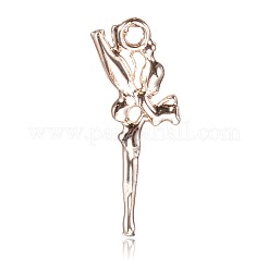 合金ペンダント  ダンサー  ライトゴールド  25x8x2mm  穴：2mm&nbsp;PALLOY-O062-37