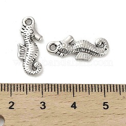 合金のチベット風チャーム  カドミウムフリー＆鉛フリー  タツノオトシゴ  アンティークシルバー  20x9x2mm  穴：1.6mm  約1204個/1000g&nbsp;FIND-M047-53AS