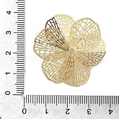 真鍮製カボション  アブストイミテーションパール付き  長持ちメッキ  ニッケルフリー  花  18KGP本金メッキ  32.5x34.5x10.5mm&nbsp;KK-A275-22G