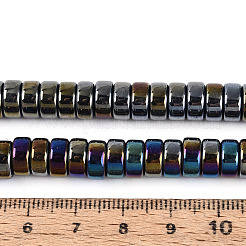 AB Color Plated Opaque Glass Beads Strands&nbsp;GLAA-T026-4x8mm-P01