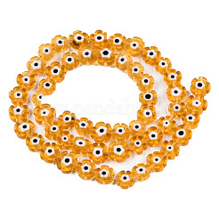Handmade Evil Eye Lampwork Beads Strands&nbsp;LAMP-N029-018-06