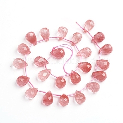 Cherry Quartz Glass Beads Strands&nbsp;G-J360-04-A