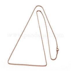 304ステンレススチールベネチアンチェーンネックレスネックレス  カニカン付き  ローズゴールド  23.6インチ（60cm）&nbsp;NJEW-L353-15