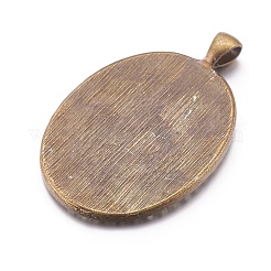 Oval Tibetan Style Alloy Big Pendant Cabochon Settings&nbsp;PALLOY-L164-01-NF