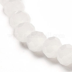 Faceted Glass Rondelle Beads Stretch Bracelet for Kid&nbsp;BJEW-JB06807-19
