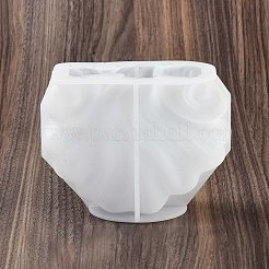 Diyのシリコーンキャンドル型  キャンドル作り用  シェル形状  ホワイト  10.3x13.3x5.3cm&nbsp;LS-SIMO-P008-03C