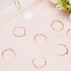 5 Pairs 304 Stainless Steel Hoop Earrings&nbsp;EJEW-BBC0001-92