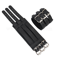 Adjustable Cowhide Cuff Cord Bracelet&nbsp;BJEW-WH0020-62P-02