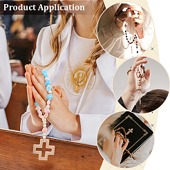 DIY Wood Cross Pendants Making Kits&nbsp;RESI-PH0002-64