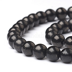 Natural Shungite Beads Strands&nbsp;G-I271-C03-6mm