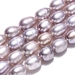 Natural Cultured Freshwater Pearl Beads Strands&nbsp;PEAR-N012-04O