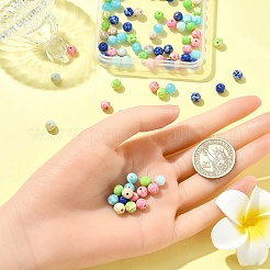100Pcs 5 Colors Synthetic Imperial Jasper Dyed Beads Strands&nbsp;G-YW0001-96