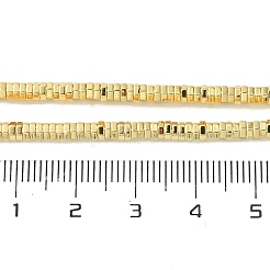 電気めっき合成非磁性ヘマタイト ビーズ 連売り  六角  ライトゴールドメッキ  3x2.8x1mm  穴：1.2mm  約408個/連  16.06''（40.8センチメートル）&nbsp;G-I360-S01-02