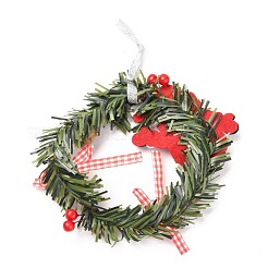 Plastic Christmas Wreath Decorations&nbsp;HJEW-B002-03