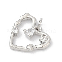 Brass Pave Cubic Zirconia 
Pendants&nbsp;KK-U062-64P